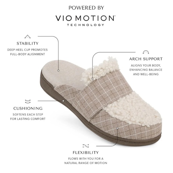 VIONIC GEMMA II MULE WOMEN SLIPPERS Black Shearling Size 8 - Picture 14 of 16